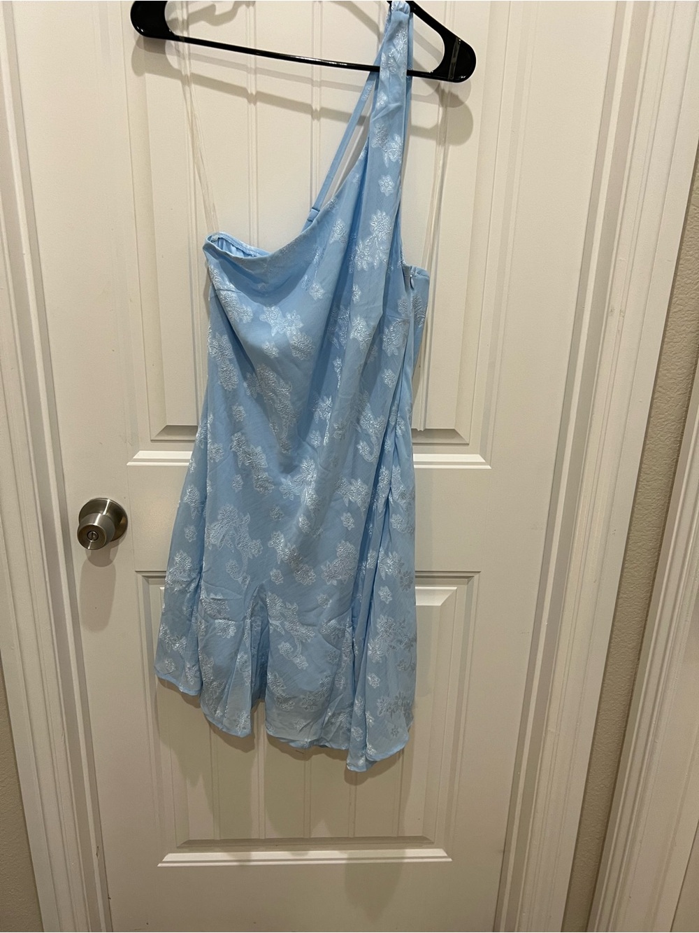 wild fable One-Shoulder Light Blue Floral Dress